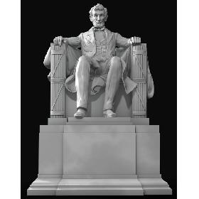 3D模型-3D model Abraham Lincoln Memorial Statue